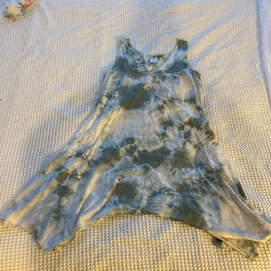 Green tie dye dress